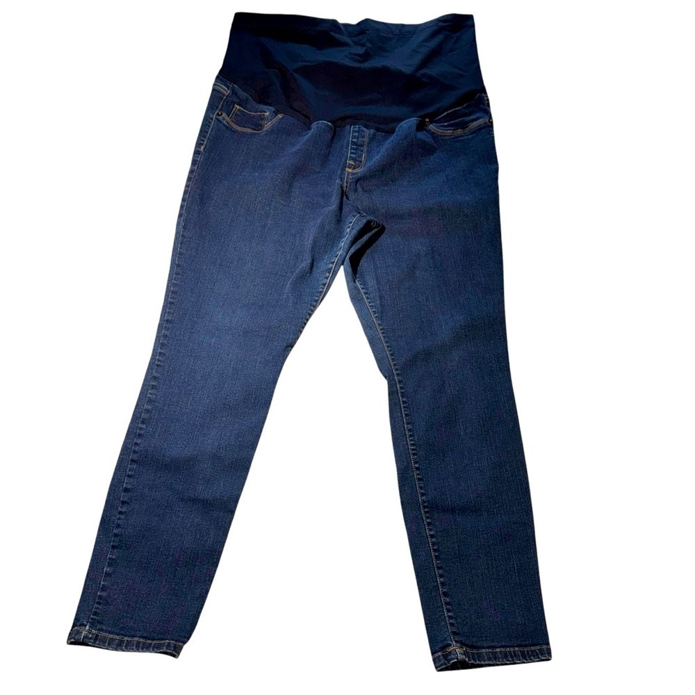 Liz Lange Maternity Jean Jeggings Womens SZ 38 X 28 Dark Blue Straight Leg